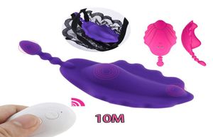 Przenośna stymulator łechtaczki Niewidoczne ciche majty wibrator bezprzewodowy zdalny pilot Zabawki do noszenia jaja dla kobiet T2001877311