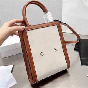 Designer Tote Bag Womens Canvas Tote Bag Shopping Bags Celiene Bag Vintage Trend Item Simple Fashion Crossbody Bag Vertical Handbag Detachable Belt 868