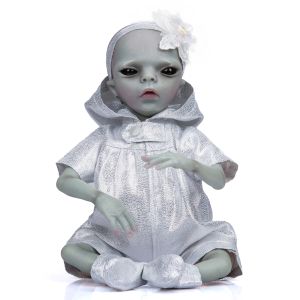 Bambole 14 pollch rorn baby alien bambola finita come immagine di alta qualità dettagliata bambola dipinta a mano bambola da collezione art bambola