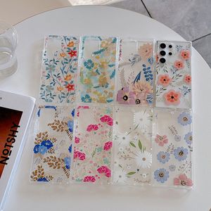 2,0 mm Flower Hard Plastic Miękki TPU dla Samsung S24 Ultra S23 Fe Plus A35 A05 A05S A15 A23 A34 A55 A54 A53 A52 Clear Stylowy luksusowa okładka telefoniczna