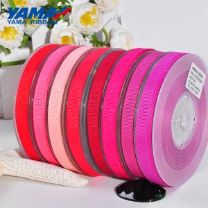 Elbiseler Yama 6 9 13 16 19 22 22 Mm 100 yarda/lot Grograin Şeridi Kırmızı Pembe Toptan Satış Diy elbise aksesuar evi düğün dekorasyonu