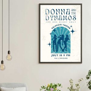 S Classic Music Donna и Dynamos Poster Mamma Mia Retro Movie Prints Canvas Painting Wall Art Pictures для современного дома украшения J240505