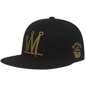 Caps de bola 2024 Novo bordado da marca Crown Baseball Cap Snapback Trucker Outdoor Sports Shade Hat mens Punk Hiphop Cap ajustável T240429