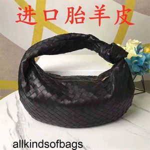 Jodies Bag BottegVenets Handbag 7a Woven Woven Handbag Tote Large Dumpling Horn Leather Vd Women's Handbag One Shoulder Knotted Armpit Bags