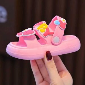 Sandals Children Summer Cartoon Sandals Kids Non-slip Baby Girls Cartoon Cute Bow Sandals Infantil Boys Soft Sole Garden Beach Shoes