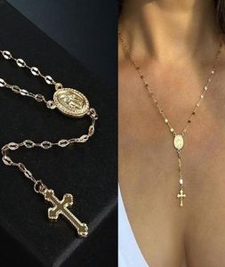 Neue Vintage -Kette Halskette Christian Böhmen religiöse Rosenkranz Halskette für Frauen Charme Schmuckgeschenke3250666