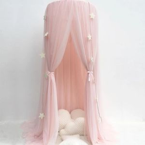 Mosquito Net Hanging Tent Star Decoration Baby Bed Crib Canopy Tulle Curtains for Bedroom Play House Tent for Children Kids Room 240506