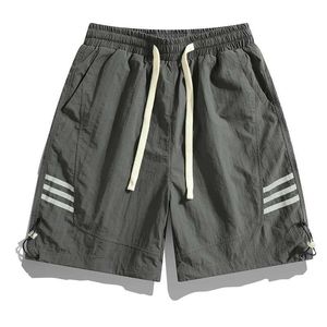 Men's Shorts Summer Men Casual Shorts Striped 2023 Sportswear Sweatpants Jogger Male Qicky Dry BoardshortsL2405