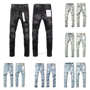 Mens Jeans Purple Jeans Designer Mens Jeans Men Retro Skinny Denim Trousers Hip Hop Ripped Hole Jean for Mens Streetwear Joggers Sweatpants Fashion Designers Brand P