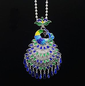 Jóias de prata esterlina cloisonne pavor pendente chinês phoenix de jóias de jóias para mulheres aniversário de casamento presente4283306