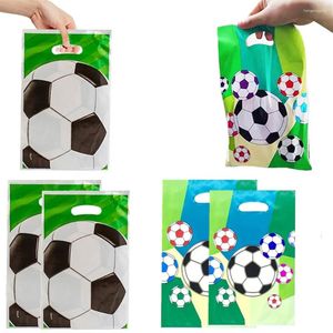 Embrulho de presentes 10pcs futebol futebol saco de desenhos animados de festas infantis suprimentos de festas de aniversário eventos de favor do chá de bebê