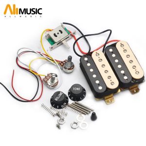 Accessories Guitar Humbucker Pickups with 3 way Guitar Switch 500K Potentiometer 1T1V Wiring Harness Prewired Electric Guitar Pickup