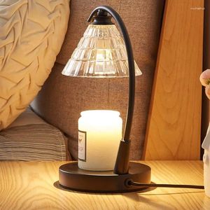 Lampada da tavolo decorazione lampada candela fornace vetro che si scioglie atmosfera da letto di cera