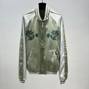 2024SS花柄のスパンコール刺繍ビーズジッパーボンバージャケット