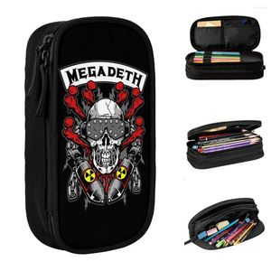 Megadeths Pencil Cases Metal Music Music Pouch Pen Holder For Student Big Capacity Bag School Supplies Cosmetic Stationery