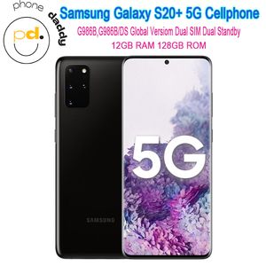 Original Samsung Galaxy S20+ Plus 5G G986B/DS Unlocked CellPhone 6.7" Snapdragon 865 Octa Core Dual SIM 12GB RAM 128GB Mobilephone