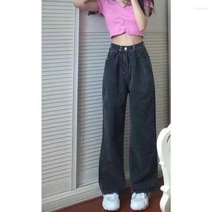 Jeans da donna primaveriali in alto donna in difficoltà Street Streetwear Streetwear Black Pants Self Jean