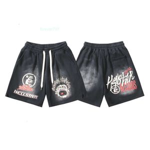 Hellstarss Shorts Pants Trafs Tuice Sweet Bants Mens Designer Shorts одежда женская ткань уличная граффити Винтаж свободный подгонка мужские короткие сетки дизайнер