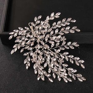 Bröllop hår smycken blinkande ornament strass pärla brud hårklipp tillbehör smycken bröllop elegant kristall brud hår kam huvudbonader