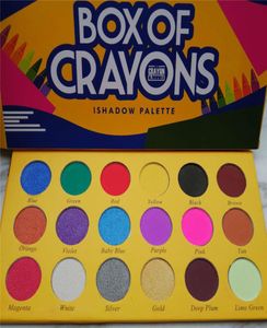 Nuova tavolozza per ombretti per il trucco Box di Crayons Ishadow Palette Cosmetics 18 Colori Shimmer Beauty Matte Oye Ombra Matte The Crayons Case5841354
