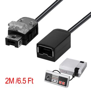 Cables 2M/6.5FT Extension Cable Game Extender Cord For Nintendo Classic Mini NES Controllers for Wii Controller Black