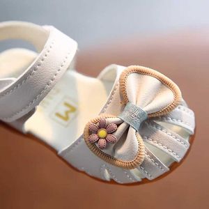 Sandals Summer Toddler Baby Sandals Girl Bowtie Princess Walking Shoes Soft Sole Anitslip First Walkers 0-3 Years Chaussure Enfant Fille