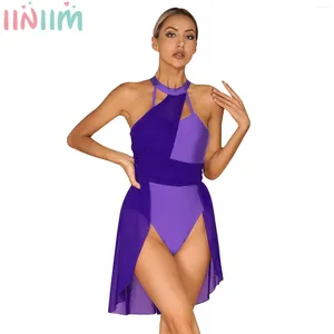 Wear Wear Women Wreeveless Ballet Dance Dress Dance Dressing Modern Contemporary Performance Leotard Gymnastics Figure Pattinaggio Costume