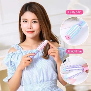 Haare Curlers Glättere Mini Curly Hair Eisen 220 V Elektrisch elektrisch Kleine gerade Haare Eisen Set niedes flaches Eisenweg gerade Haarwerkzeug Y240504