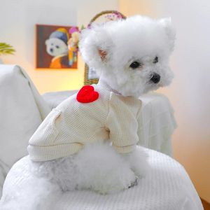 Abbigliamento per cani 1pc abbigliamento da pet gatto pullover primavera e camicia a collo tondo di San Valentino autunnale adatto per piccoli cani di medie dimensioni