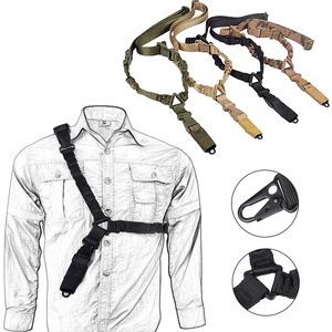 Skottpistolbälte jakttillbehör Taktisk 2 -punkts sling axelband rep bälte pistol kamera säkerhet rep med meta