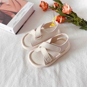 Trend Trend Sandalias Children Sandals 2023 Summer New Leather Sandals Soft Soled Girls Shoe Soft Soled Non Slip Boys Shoe Shoe Shoe