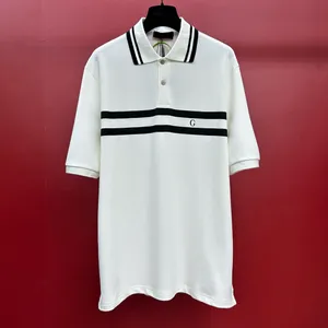 Men's Plus Tees Polos 2024SS Spring и лето Новая высокая высококлассная хлопчатобумажная печать с коротки