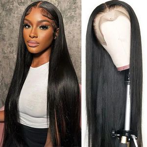 30 inch 13x6 Straight Lace Front Wigs Human Hair 13x4 HD Transparent Frontal Wig Brazilian 240419