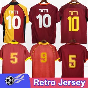 1996 1997 Totti Nakata Mens Retro Soccer Jerseys Batustuta Cassano Aldair Statuto Conti Giannini Home Away 3rd Football Shirt Mundurs