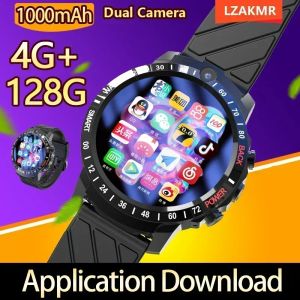 Watches Independent Använd SmartWatch Sim Calling MT273 1000MAH 128G Lagring Dual Camera för YouTube Google PlayStore Application Download