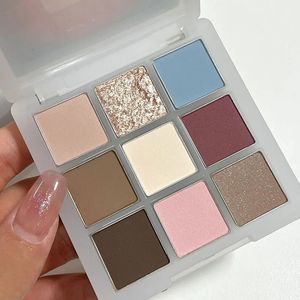 9 Colors Glitter Eyeshadow Pallet Matte Eye Shadow Palette Shine Diamond Powder Pigment Cosmetics 240425