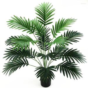 Dekorative Blumen gefälschte Tischpalme Faux kleine Topfpflanze künstliche Seide Tropical für Innenhaus im Freien Haus Wohnzimmer Schreibtisch Tabletop