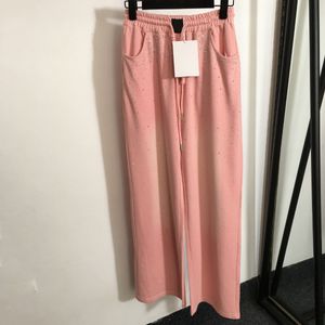 Elastyczne talia długie spodnie Lady Diamond Design Pant Luksus Plus Size Pants Klasyczne litery haftowe rompers legginsy