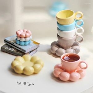 Mugs Mini Coffee Cup Doll House Accessories Creative Modeling Toy Model Flower Dish Ornaments Living Room Home Decoration