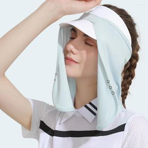 Lenços femininos xale protetor solar tampa de face de pescoço de sol com proteção UV Viseira Sun Protective Chap Hat Máscaras Anti-UV Elastic Summer