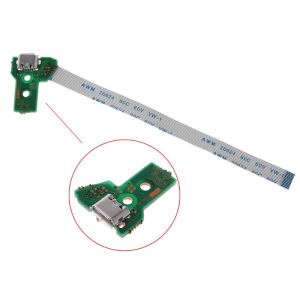 Zubehör JDS030 USB -Ladeanschluss -Socket -Board 12 Pin Flex Ribbon -Kabel mit Board für PS4 DualShock 4 Controller