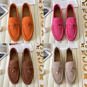 MAFERS PATTRAFAMENTO DONNA DOMENA SCARPE CAUSALE LORO Piano Comfort Slop su lussuoso marca di mocassino in pelle scamosciata in pelle in pelle in pelle di bassa qualità di top di alta qualità Shoe di abbigliamento LP Oxfords Sandale Dhgate