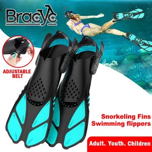 Pinne snorkeling da nuoto regolabile flippers di viaggio tacco a nuoto corto per lo snorkeling bambino bambino uomo adulto uomo donna 240425