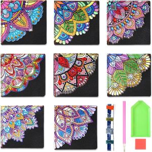 Ścieg 68pcs Mandala Diy Diamond Paintmar zakładka Książka narożna zakładka zakładek Diamentowa mozaika książka