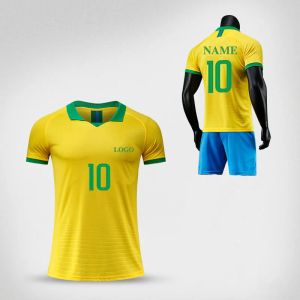 Uniformes de futebol de futebol para homens personalizáveis nomes de equipes de time de touche de trajes curtos Treinamento rápido Treinamento seco camisas de futebol brasil