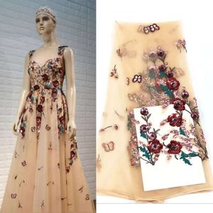 Line Evening 3D Dresses Real A Image Floral Appliqued Sequins Champagne Prom Dress Belt Formal Pageant Gown Custom Made Party Wear Vestido De Novia Ppliqued