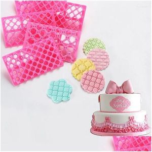 Выпекание моды 13 типов пластиковые Diy Fondant Cake Embesser Цветочный печень