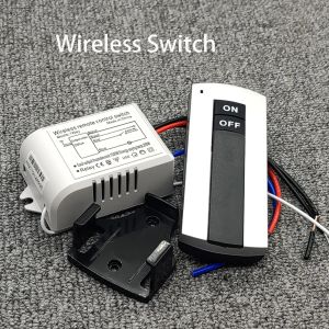 Acessórios On/Off 220V 1 Way Wireless Remote Switch Digital Remote Control Switch para luz da lâmpada HT035 com suporte