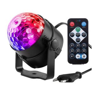 Efekty LED Laser Projektor Światło Mini RGB Crystal Magic Ball Rotating Disco Stage Lampa LUMIERE Świąteczne na DJ Club Party Show Drop Dhbqk