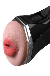 Hand Male Masturbators Electric Sex Vibrator med realistisk vagina Oral mäktig Masturbation Cup Vuxen Sexleksaker för Men4607504